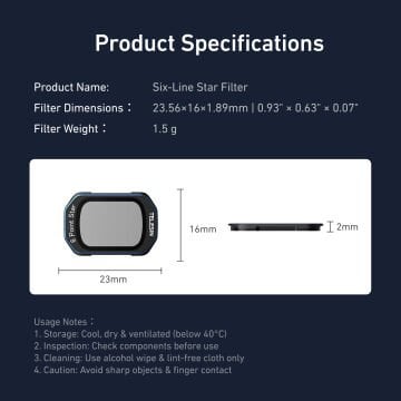 Osmo Pocket 3 Six-Point Star Filter