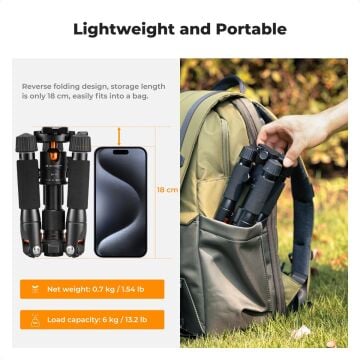 K&F Concept Masaüstü Mini Tripod (52cm)