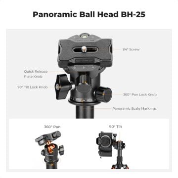K&F Concept Masaüstü Mini Tripod (52cm)