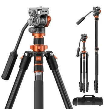 K&F Concept 200cm Alüminyum Tripod (O234A7+FH-03)