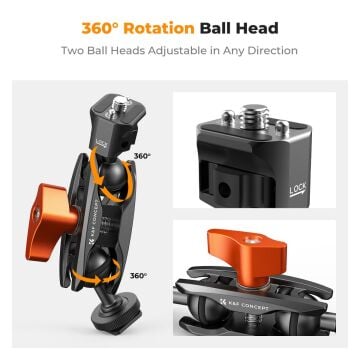 K&F Concept Cold Shoe Double Ball Head