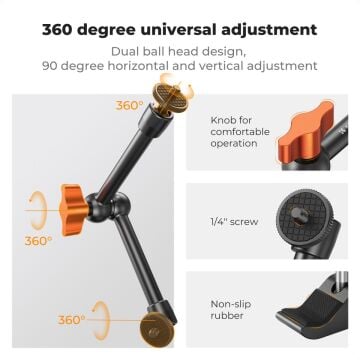 K&F Concept 9.8'' Magic Arm with Super Clamp