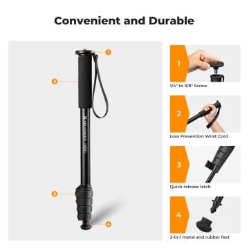 K&F Concept Monopod (160cm)