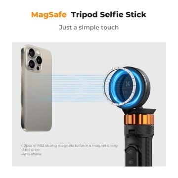 K&F Concept iPhone Uyumlu MagSafe Selfie Çubuğu & Tripod (162cm)