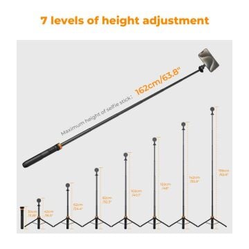 K&F Concept iPhone Uyumlu MagSafe Selfie Çubuğu & Tripod (162cm)