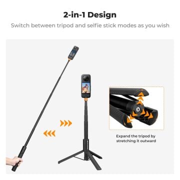 K&F Concept Görünmez Selfie Çubuğu & Tripod (120cm)