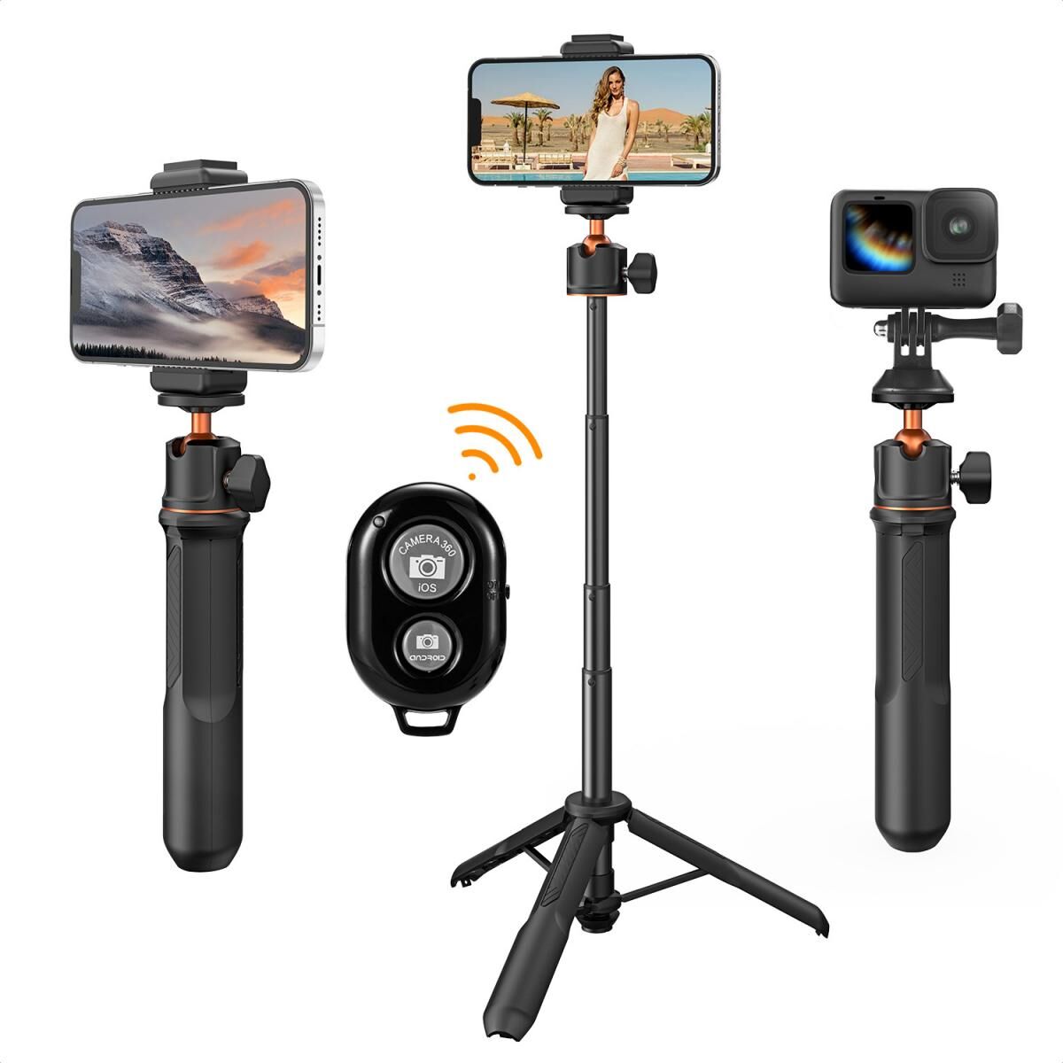 K&F Concept Selfie Çubuğu & Tripod (60cm)