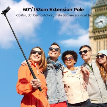 K&F Concept Görünmez Selfie Çubuğu (153 cm)