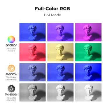 K&F Concept 12W RGB Pocket Video Işık