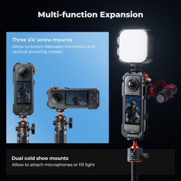 K&F Concept Insta360 X5 için Kamera Kafesi