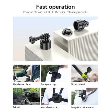 TELESIN Elastik Aksiyon Kamera Gidon Montajı