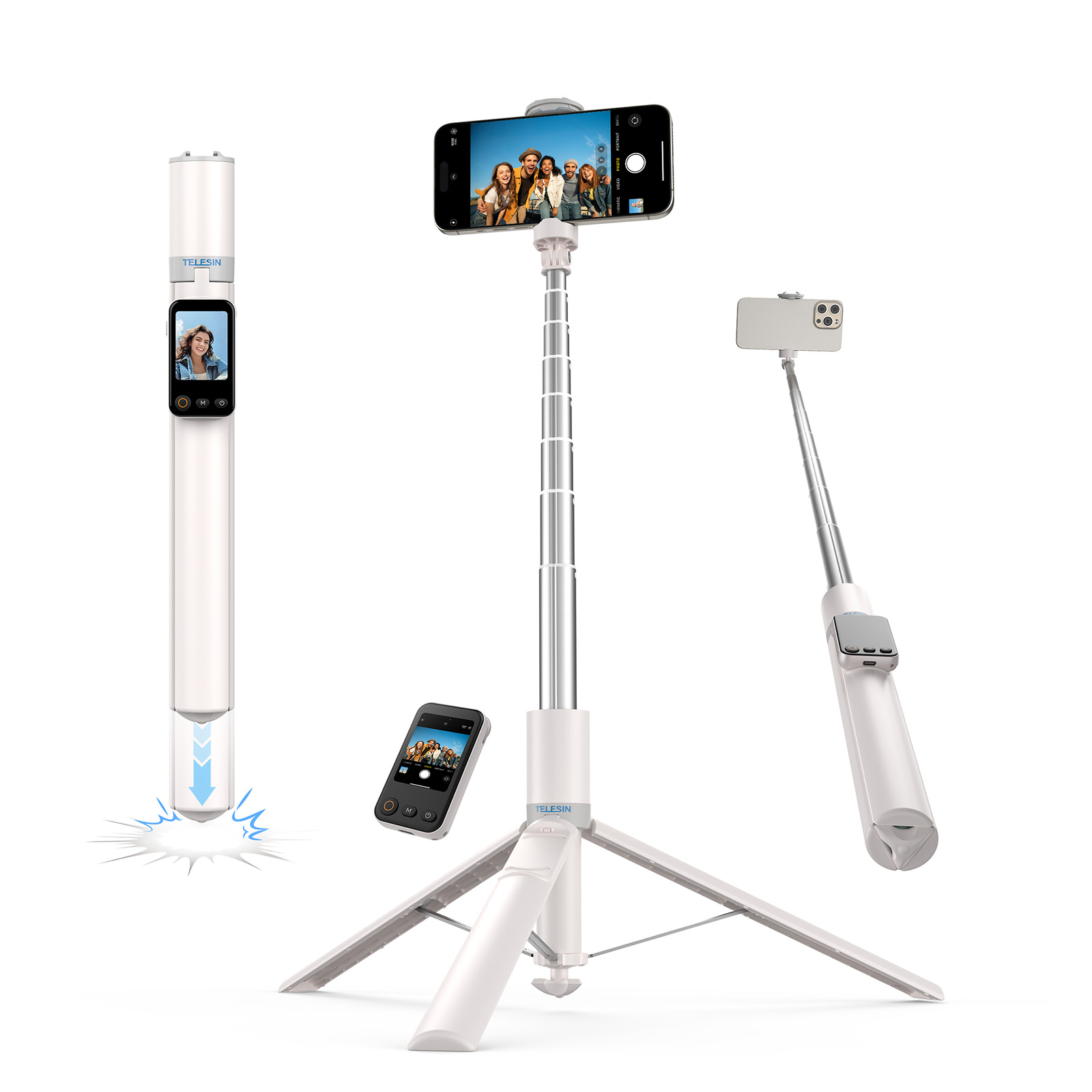 Telesin Selfie Monitör Stick & Tripod (1.7m)