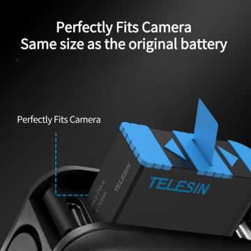 Telesin GoPro HERO8 Yedek Batarya (HERO5/6/7 Uyumlu)
