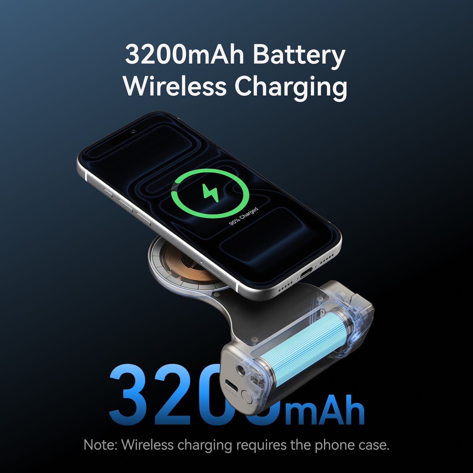 Telesin Master Grip 3200mAh pil ve kablosuz şarj
