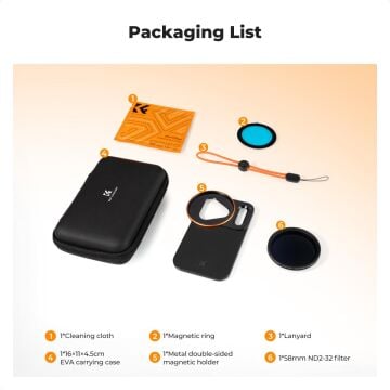 iPhone 17 Pro VND Filtre ve Filtre Montaj Adaptörü (ND2-32)