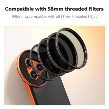 iPhone 17 Pro VND Filtre ve Filtre Montaj Adaptörü (ND2-32)