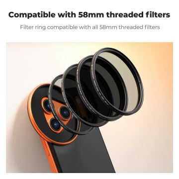iPhone 17 Pro CPL Filtre ve Filtre Montaj Adaptörü