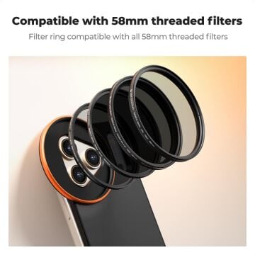 iPhone 17 Pro Max VND Filtre ve Filtre Montaj Adaptörü (ND2-32)