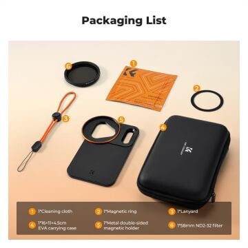 iPhone 17 Pro Max VND Filtre ve Filtre Montaj Adaptörü (ND2-32)