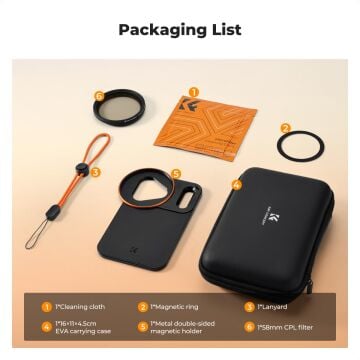 iPhone 17 Pro Max CPL Filtre ve Filtre Montaj Adaptörü