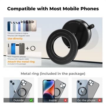 MagSafe Uyumlu Manyetik Araç Telefon Tutucu
