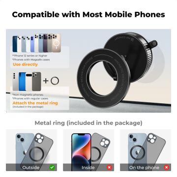 MagSafe Uyumlu Manyetik Araç Telefon Tutucu