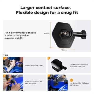 Esnek Yapışkanlı Kask Montajı (2'li Paket)