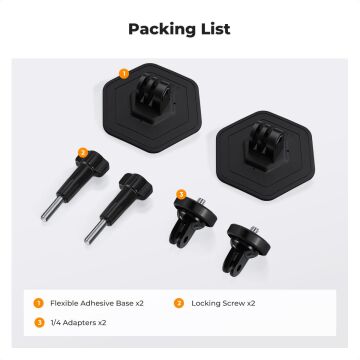 Esnek Yapışkanlı Kask Montajı (2'li Paket)