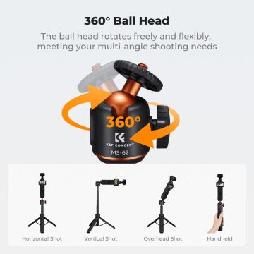 K&F Concept Mini Selfie Çubuğu & Tripod (65cm)