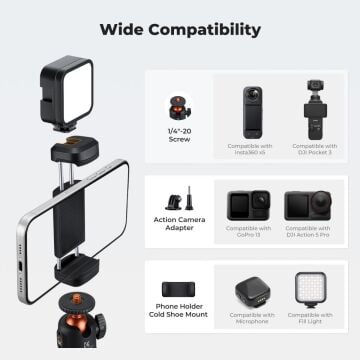 K&F Concept Mini Selfie Çubuğu & Tripod (65cm)