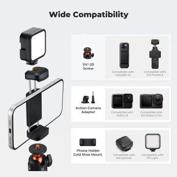 K&F Concept Mini Selfie Çubuğu & Tripod (65cm)