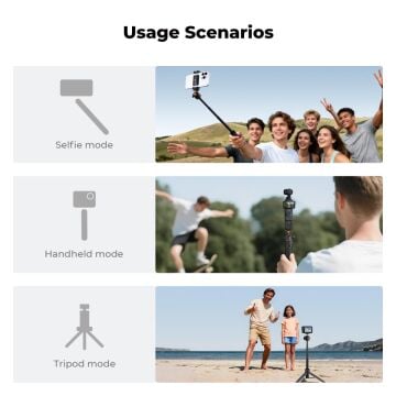 K&F Concept Mini Selfie Çubuğu & Tripod (65cm)