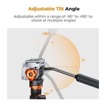 K&F Concept Profesyonel Video Tripod Başlığı