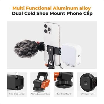 K&F Concept Alüminyum Metal Telefonu Tutucu