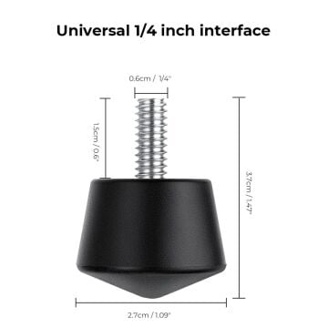 K&F Concept 1/4 inç Dişli Kauçuk Tripod Ayak Vidası