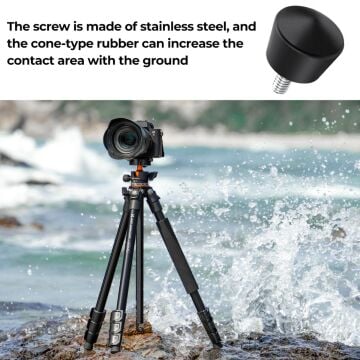 K&F Concept 1/4 inç Dişli Kauçuk Tripod Ayak Vidası
