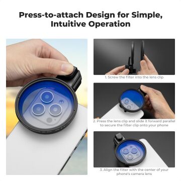 K&F Concept 67mm CPL Telefon Lens Filtre Kiti