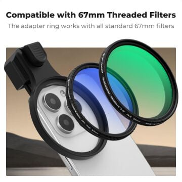K&F Concept 67mm ND2-32 Telefon Lens Filtre Kiti