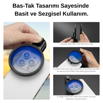 K&F Concept Cep Telefonu için 67 mm Filtre Adaptörü