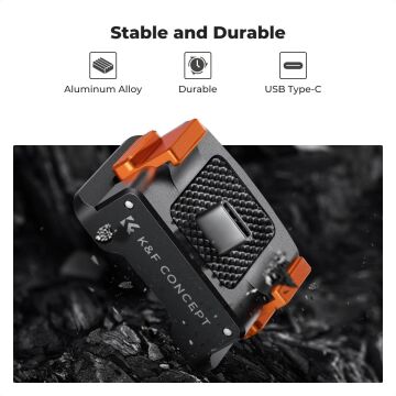 K&F Concept Osmo Pocket 3/4 için Type-C Şarj Soketli Genişleme Braketi