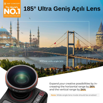 Osmo Action 5 Pro için Ultra Geniş Açı Lens