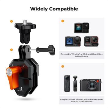 K&F Concept Motosiklet Rüzgarlık Camı Kamera Montajı Klipsi