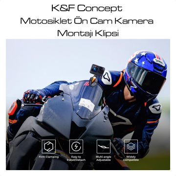 K&F Concept Motosiklet Rüzgarlık Camı Kamera Montajı Klipsi