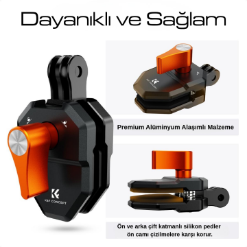 K&F Concept Motosiklet Kamera Montajı Klipsi (Rüzgarlık Camı)