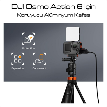 K&F Concept Osmo Action 6 Alüminyum Kafes