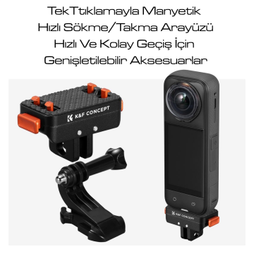 Insta360 X5 için Manyetik Katlanabilir Hızlı Çıkarma Adaptör
