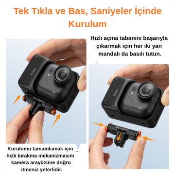 Insta360 GO Ultra Manyetik Katlanabilir Hızlı Çıkarma Adaptör