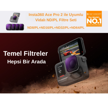 K&F Concept Insta360 Ace Pro 2 ND/PL Filtre Seti (ND/PL8/16/32/64)