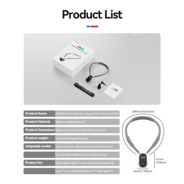 Telesin U Shaped Neck Mount 2.0 (Max)