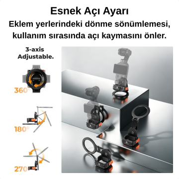 K&F Concept Osmo Pocket 4 için Manyetik Telefon Tutucu